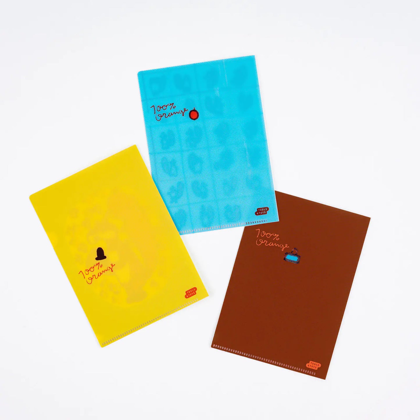 PRE-ORDER 100%ORANGE: Hobonichi Folder Set of 3 for A6 Size (Squirrel’s Moving Day) , 2026 Hobonichi Accessories