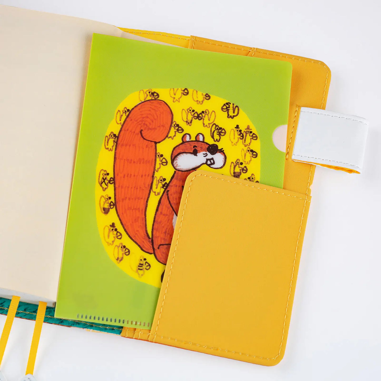 PRE-ORDER 100%ORANGE: Hobonichi Folder Set of 3 for A6 Size (Squirrel’s Moving Day) , 2026 Hobonichi Accessories