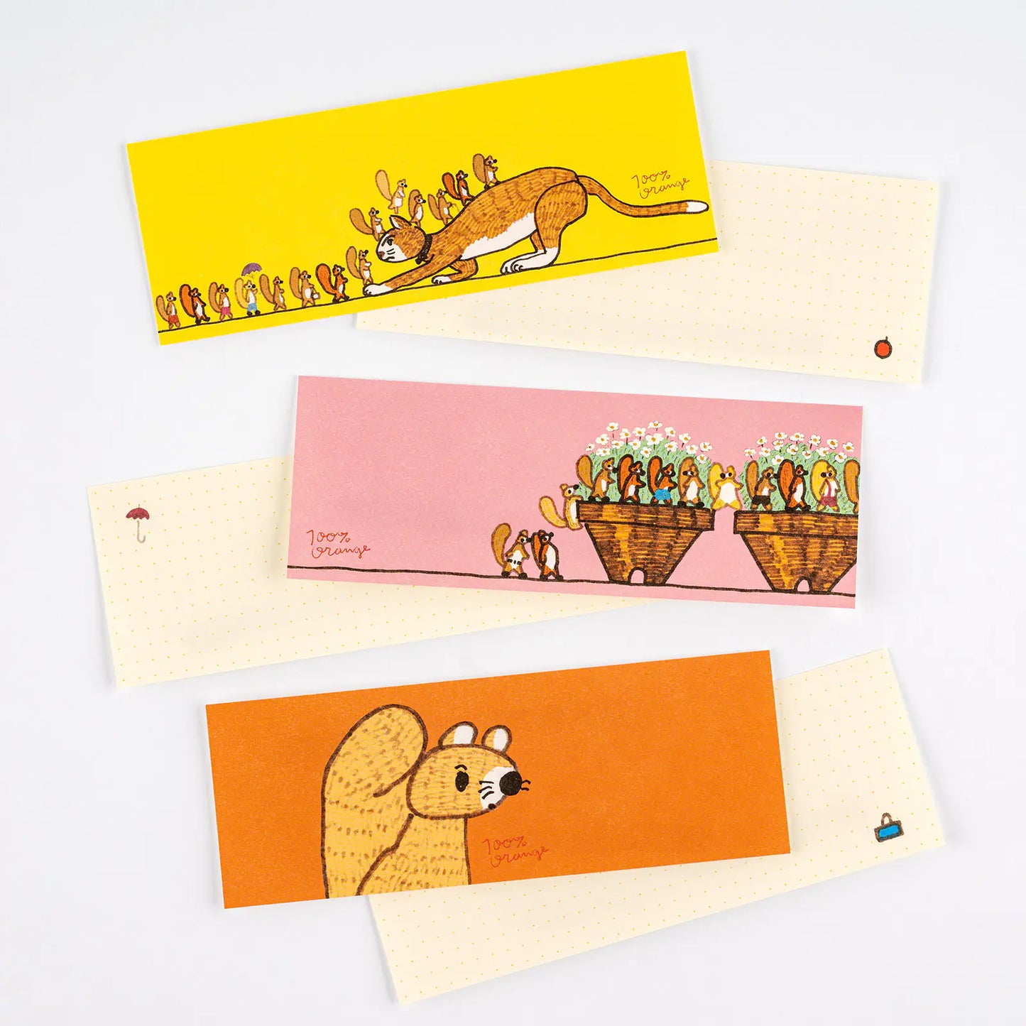 PRE-ORDER 100%ORANGE: Letter Set (Squirrel’s Moving Day) , 2026 Hobonichi Accessories