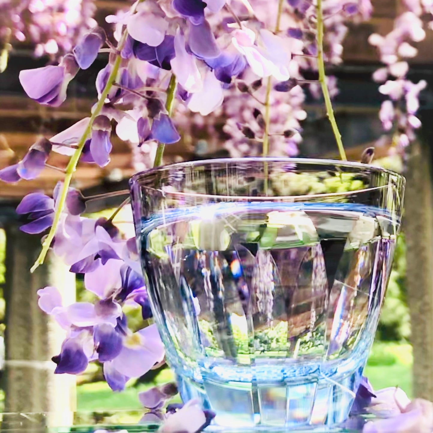 Edo Kiriko Glass Tumbler - Wisteria (Purple × Light Blue)