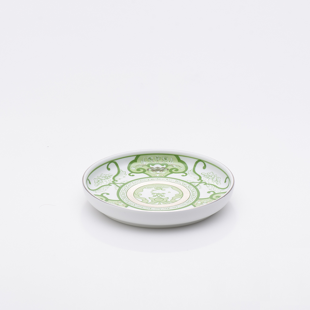 Arita Yaki(ware) Small Plate 13.5 cm (5.3 inches) - Japanese Tea Green