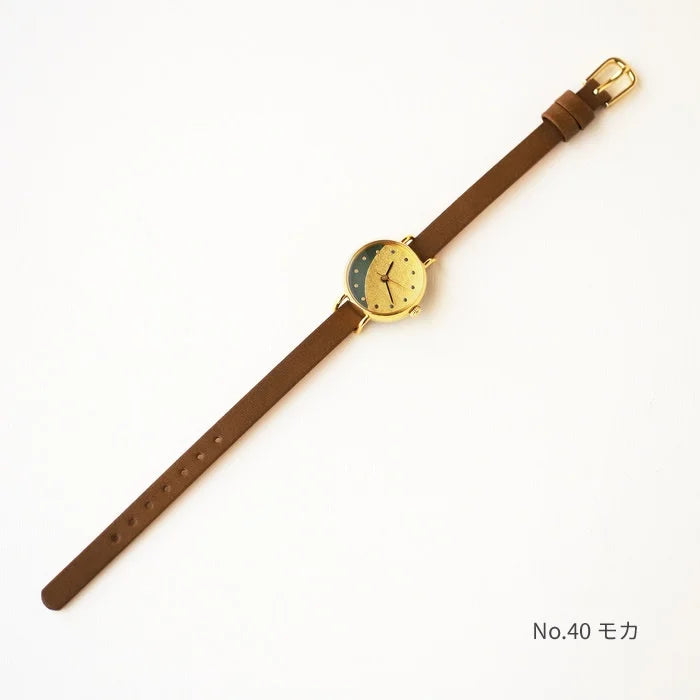 Women's Wristwatch - Dark Verdigris Color, Japanese handmade wrist watch, Japanese handmade wrist watch