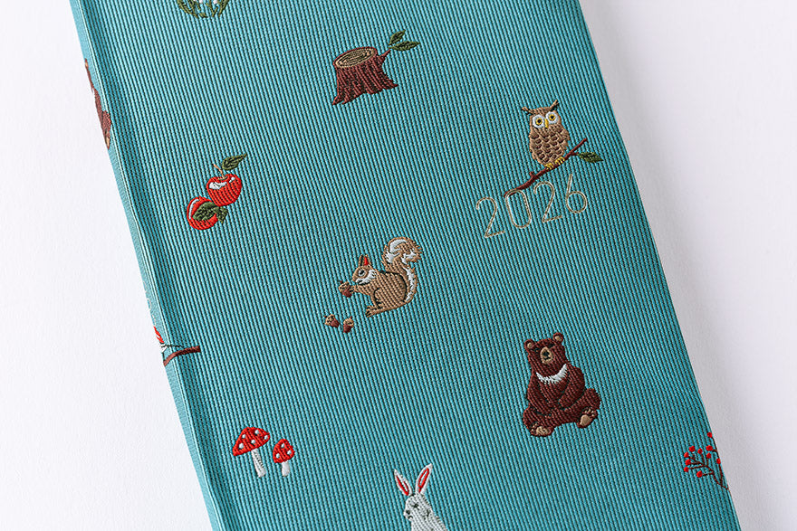 PRE-ORDER Hobonichi Techo 2026 Bow & Tie: In the Forest Weeks Hardcover Book / Weekly Horizontal / Jan start / Mon start - English Edition