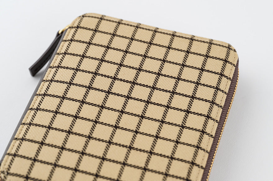 Hobonichi Techo 2025 Taut Zipped (Café au Lait Plaid) A6 Original Size Cover (Cover Only)