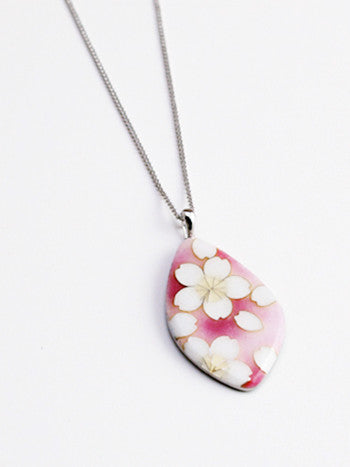 Yusen-Shippo Pendant Necklace - Cherry Blossom, Japanese Jewelry