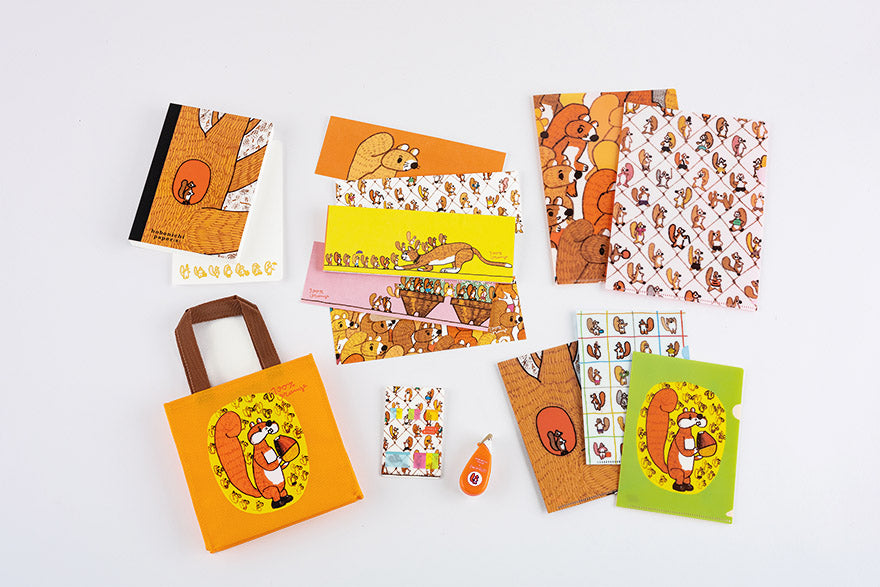 PRE-ORDER 100%ORANGE: Hobonichi Folder Set of 2 for A5 Size (Squirrel Squadron) , 2026 Hobonichi Accessories