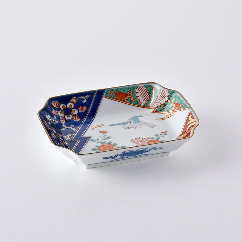 Hasami Yaki(ware) Plate 16 cm (6.3 inches) - Peony and Bird