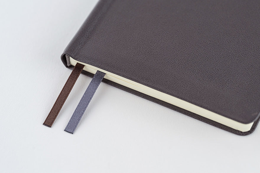 Hobonichi Techo 2025 Leather: Steel Gray Weeks Hardcover Book / Weekly Horizontal / January start / Monday start - English Edition