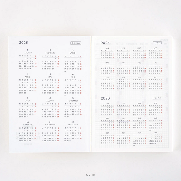 Hobonichi Techo 2025 English Cousin Book (January Start) A5 Size / Daily / Jan start / Mon start