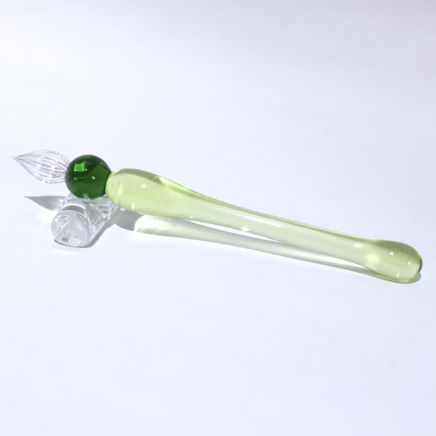 Japanese Glass Dip Pen - Short / Green - , Gifts for Writers