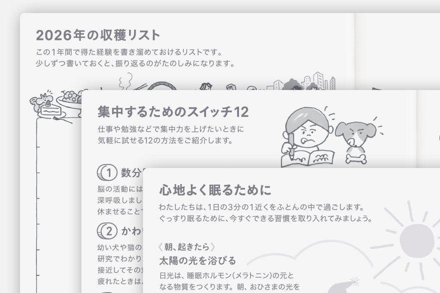 PRE-ORDER Hobonichi Techo 2026 Japanese Day-Free Book (January Start) A6 size / Monthly / Jan start / Mon start