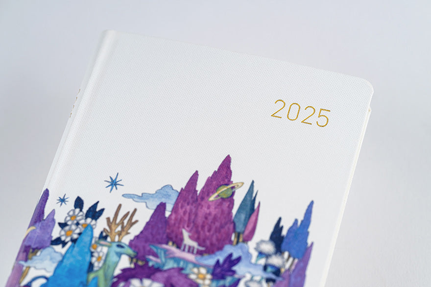 Hobonichi Techo 2025 Masamune Kusano x junaida: Through the Purple Night Weeks Hardcover Book / Weekly Horizontal / January start / Monday start - English Edition