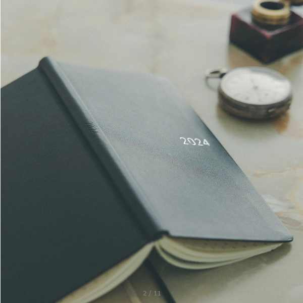 Sale! 2024 Hobonichi Techo Leather: Classical Navy Weeks Hardcover Book - English Edition