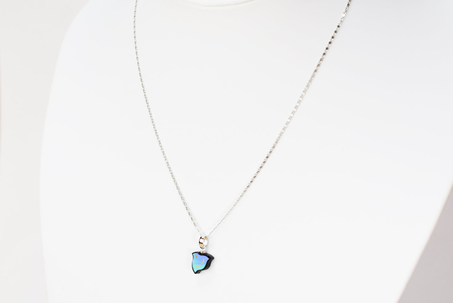 Raden Pendant Necklace -Plover / Small Size-, Japanese Lacquer Jewelry, Kyoto Jewelry