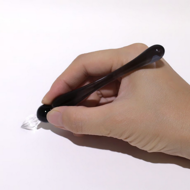 Japanese Glass Dip Pen - Short / Gray - , Gifts for Writers