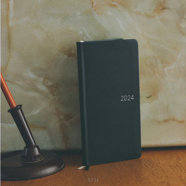 Sale! 2024 Hobonichi Techo Leather: Classical Navy Weeks Hardcover Book - English Edition