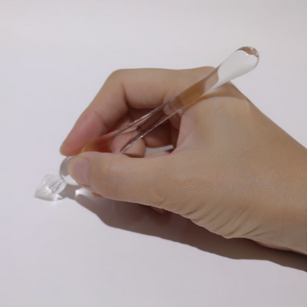 Japanese Glass Dip Pen - Short / Clear × Clear - , Gifts for Writers