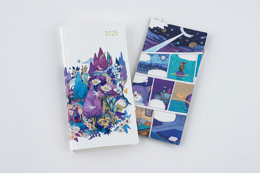 Hobonichi Techo 2025 Masamune Kusano x junaida: Through the Purple Night Weeks Hardcover Book / Weekly Horizontal / January start / Monday start - English Edition