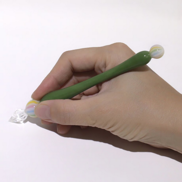 Japanese Glass Dip Pen - Candy / Japanese Matcha Green - , Gifts for Writers