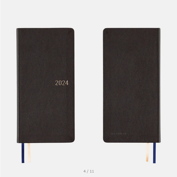 Sale! 2024 Hobonichi Techo Leather: Classical Navy Weeks Hardcover Book - English Edition