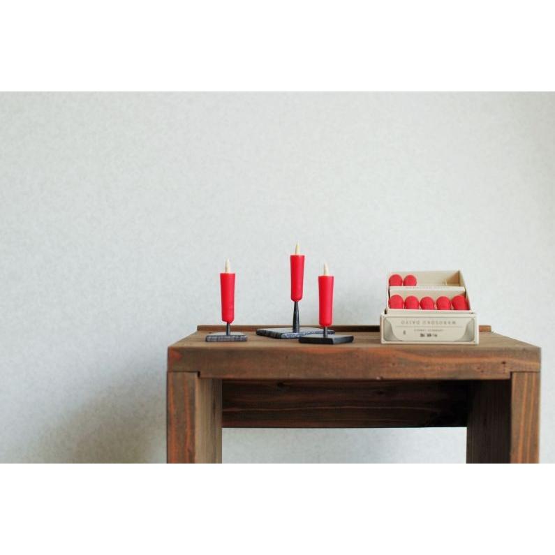 DAIYO Colorful Rice Wax Candles 10 pcs Set - Red -, Japanese Wa-Rousoku (Japanese candle)