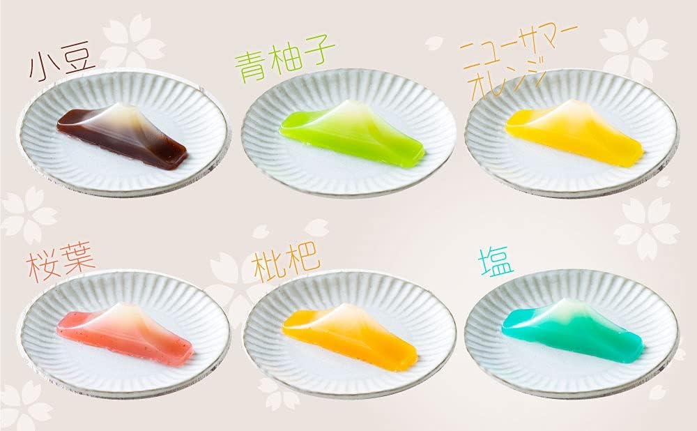 Mt. Fuji Shaped Small Yokan (Japanese traditional sweets) 6 pcs Set, Japanese Wagashi, Japanese Sweets Souvenir, Japanese Desserts