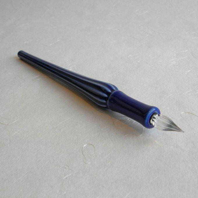 Arita Yaki(ware) Body Glass Dip Pen - Lapis Lazuli -, Japanese glass dip pen