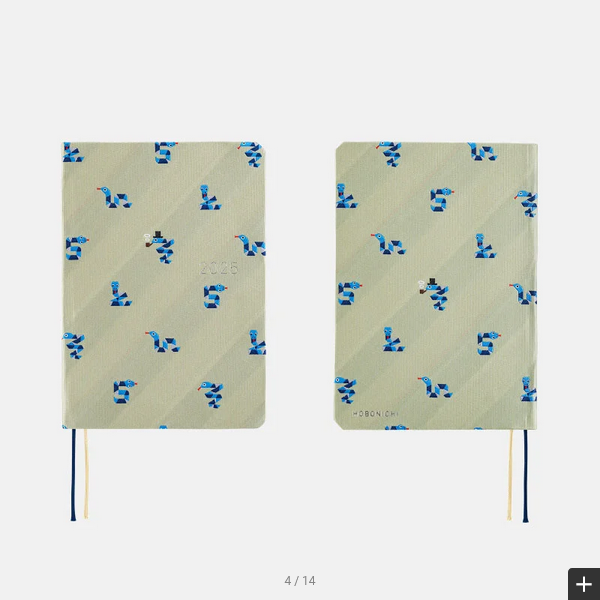 Hobonichi Techo 2025 Bow & Tie: Snake Toy HON / A6 Size / Daily / Jan start / Mon start - English Edition