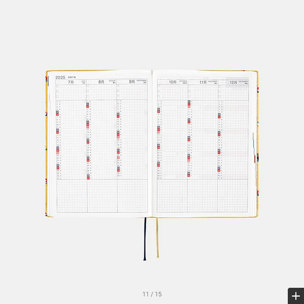 Hobonichi Techo 2025 Bow & Tie: Sushi HON / A5 Size / Daily / Jan start / Mon start - English Edition