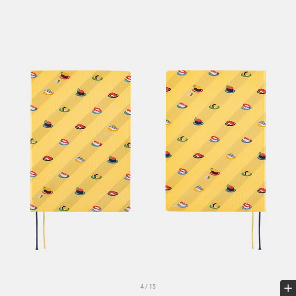 Hobonichi Techo 2025 Bow & Tie: Sushi HON / A5 Size / Daily / Jan start / Mon start - English Edition