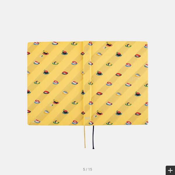 Hobonichi Techo 2025 Bow & Tie: Sushi HON / A5 Size / Daily / Jan start / Mon start - English Edition
