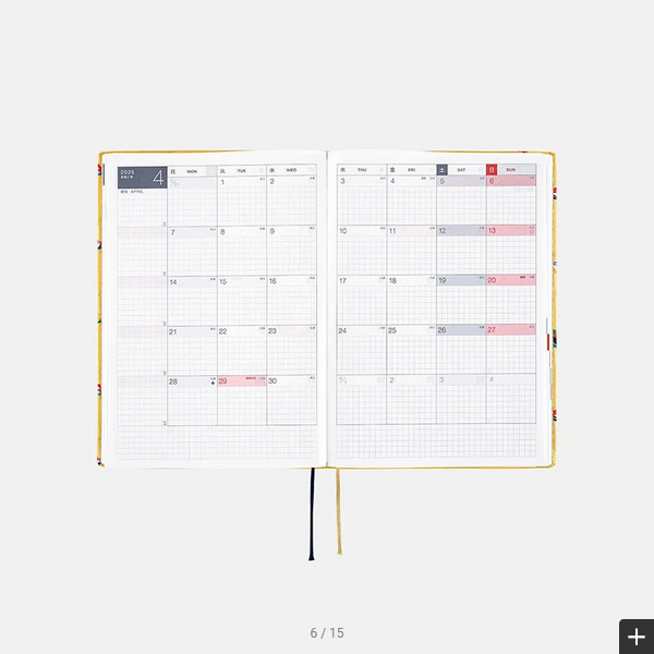 Hobonichi Techo 2025 Bow & Tie: Sushi HON / A5 Size / Daily / Jan start / Mon start - English Edition