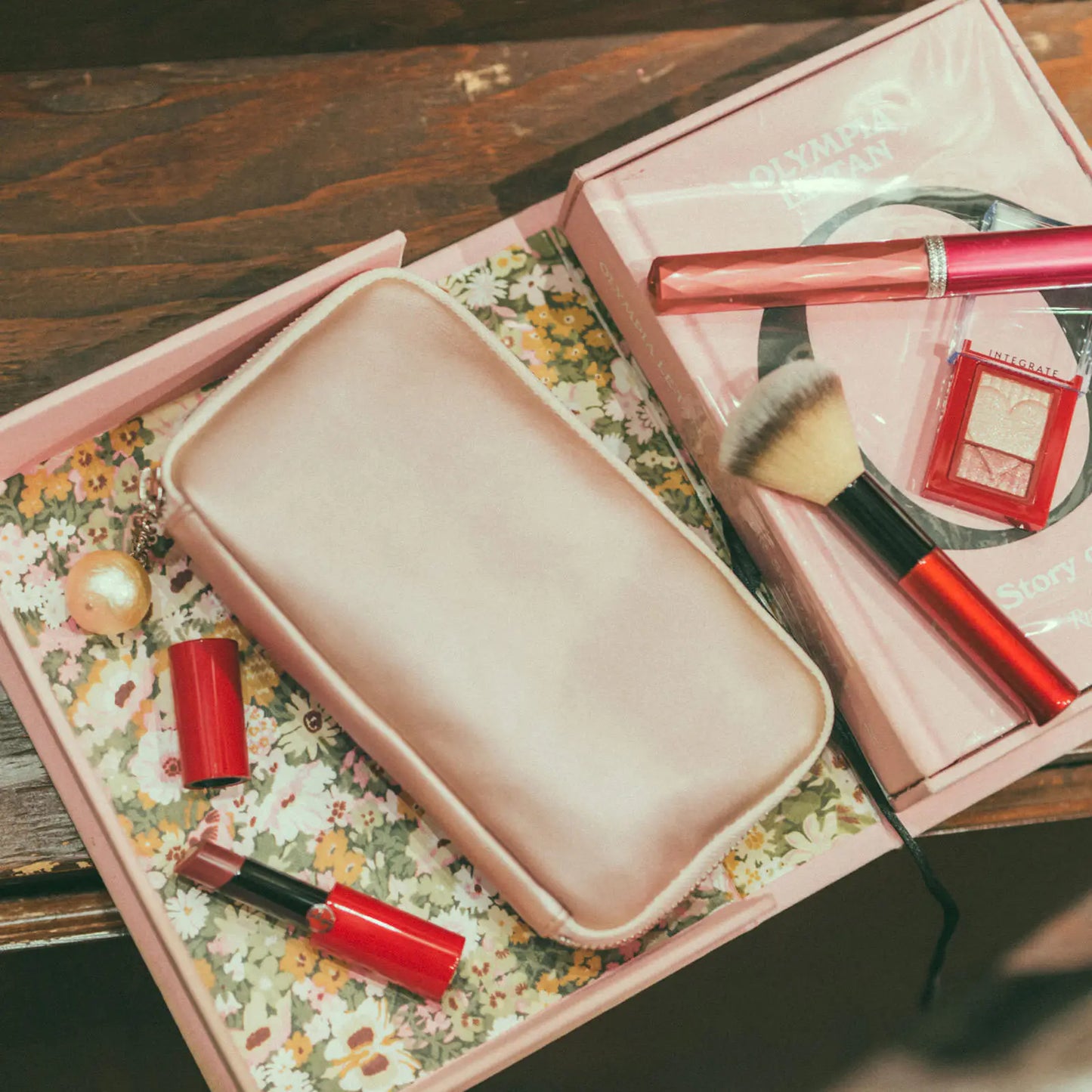 Champagne Pearl Small Drawer Pouch, Hobonichi Small Drawer Pouch