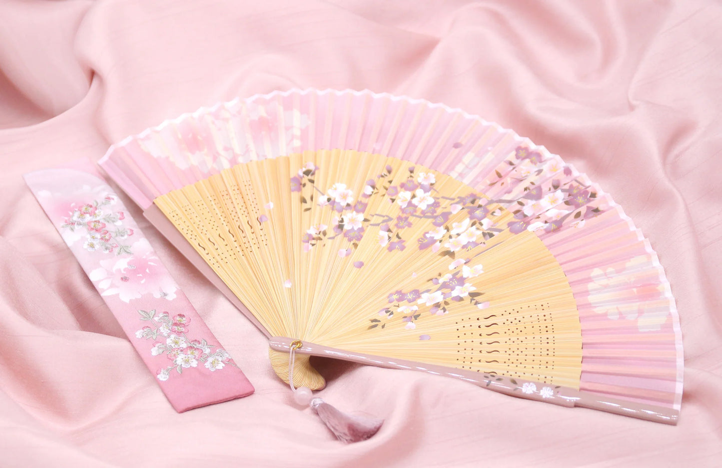 Cherry Blossom Sensu (Japanese folding fan) for Women - Pink -