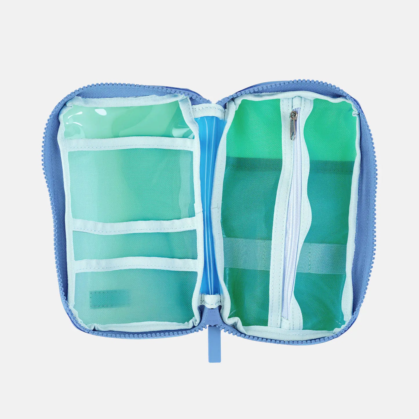 Clear Mixed Blue Small Drawer Pouch, Hobonichi Small Drawer Pouch