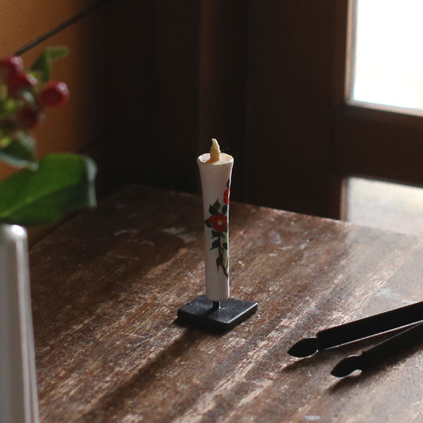 DAIYO Hand Painted Rice Wax Candles 12 pcs Set - Four Seasons Flower -, Japanese Wa-Rousoku (Japanese candle)