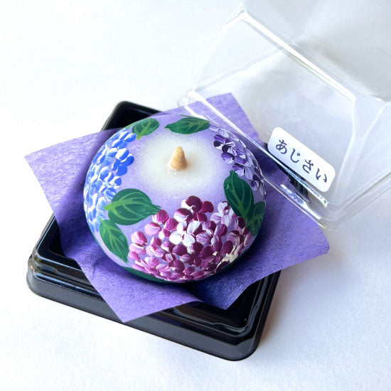Echigo Flower Candle Hand Painted Round Candles 12 pcs Set - Four Seasons Flower -, Japanese Wa-Rousoku (Japanese candle)