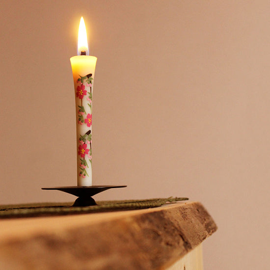 Echigo Flower Candle Hand Painted Candles 12 pcs Set - Four Seasons Flower -, Japanese Wa-Rousoku (Japanese candle)