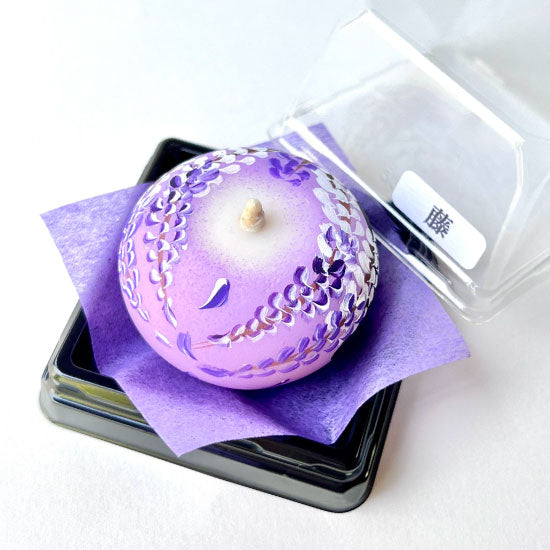 Echigo Flower Candle Hand Painted Round Candles 12 pcs Set - Four Seasons Flower -, Japanese Wa-Rousoku (Japanese candle)