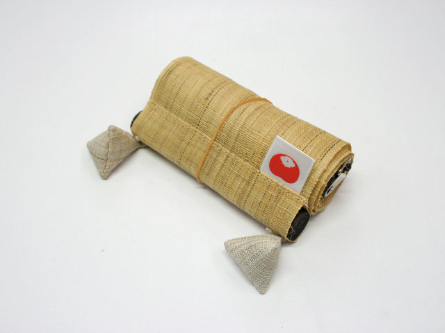 Hand-dyed Linen Japanese Small Tapestry - Japanese Sarcandra and Coralberry -, Kyoto Noren, Japanese wall hanging scroll