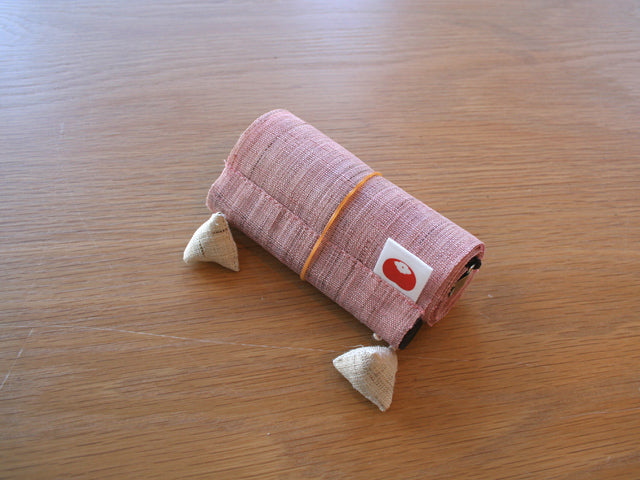 Hand-dyed Linen Japanese Small Tapestry - Cherry Blossom -, Kyoto Noren, Japanese wall hanging scroll