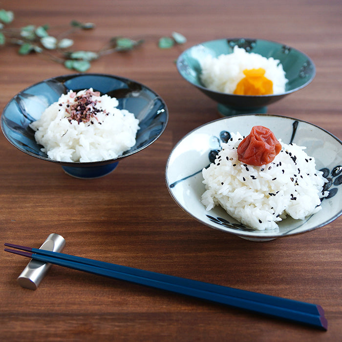 Hasami Yaki(ware) Rice Bowl Set of 3pcs - Japanese Pattern -, Japanese Hasami ware rice bowl