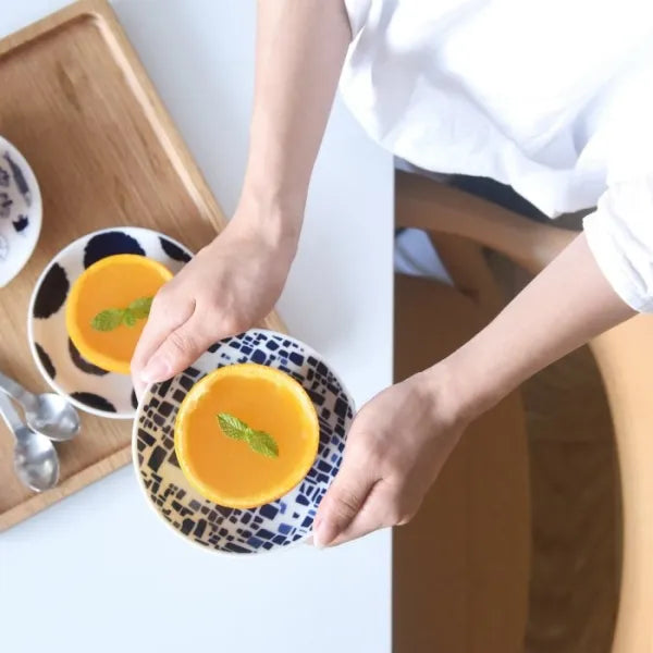Hasami Yaki(ware) Small Plate Set of 7pcs - Various Patterns -, Japanese Hasami ware plate