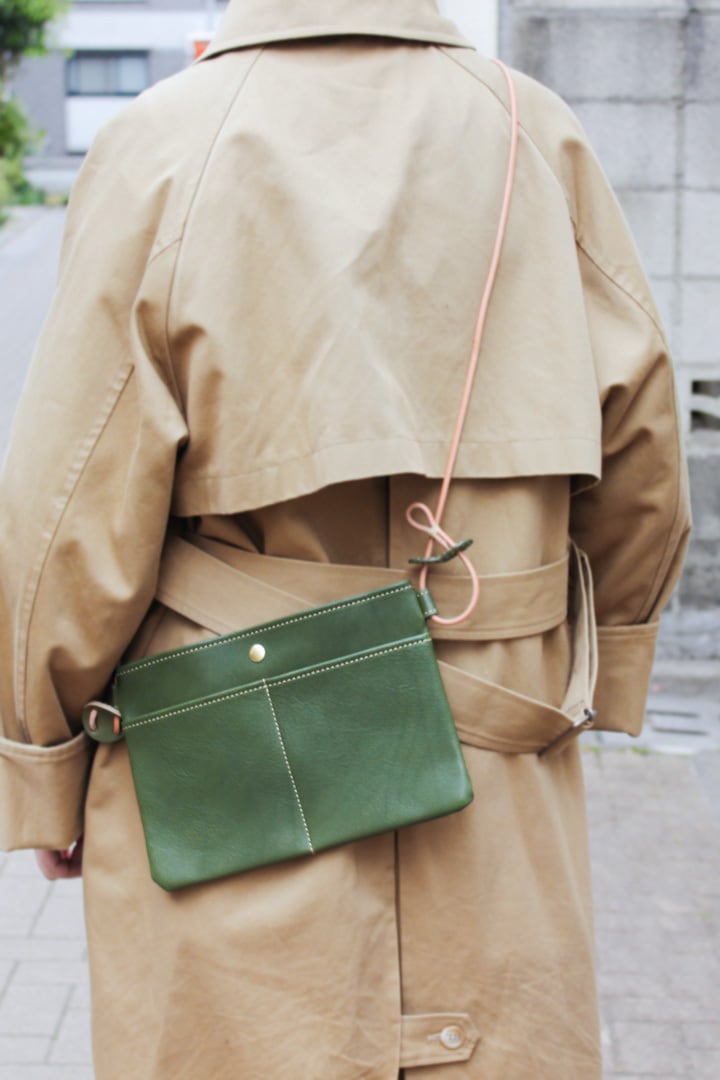High Quality Tochigi Leather Shoulder Bag, Sacosh, Handmade in Japan