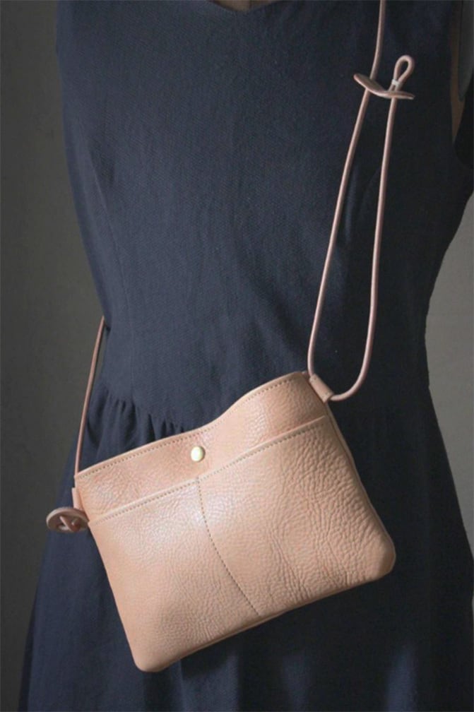 High Quality Tochigi Leather Shoulder Bag, Sacosh, Handmade in Japan