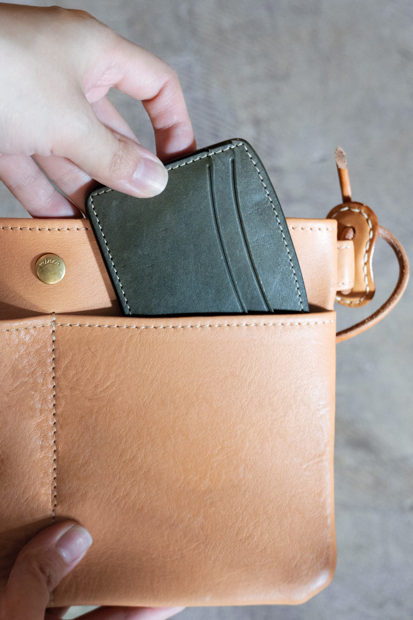 High Quality Tochigi Leather Shoulder Bag, Sacosh, Handmade in Japan