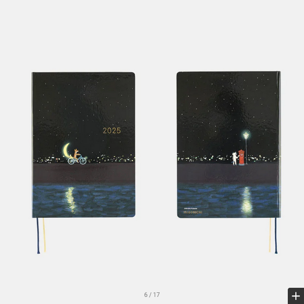 Hobonichi Techo 2025 Hiroko Kubota: Crescent Moon Delivery HON / A5 Size / Daily / Jan start / Mon start - English Edition