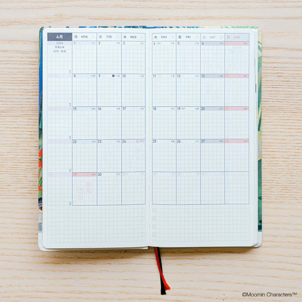 Hobonichi Moomin 2025, Hobonichi Techo 2025 weeks (Weekly Planner) custom edition - Moomin - Weeks Hardcover Book (Japanese) - 2025 January Start
