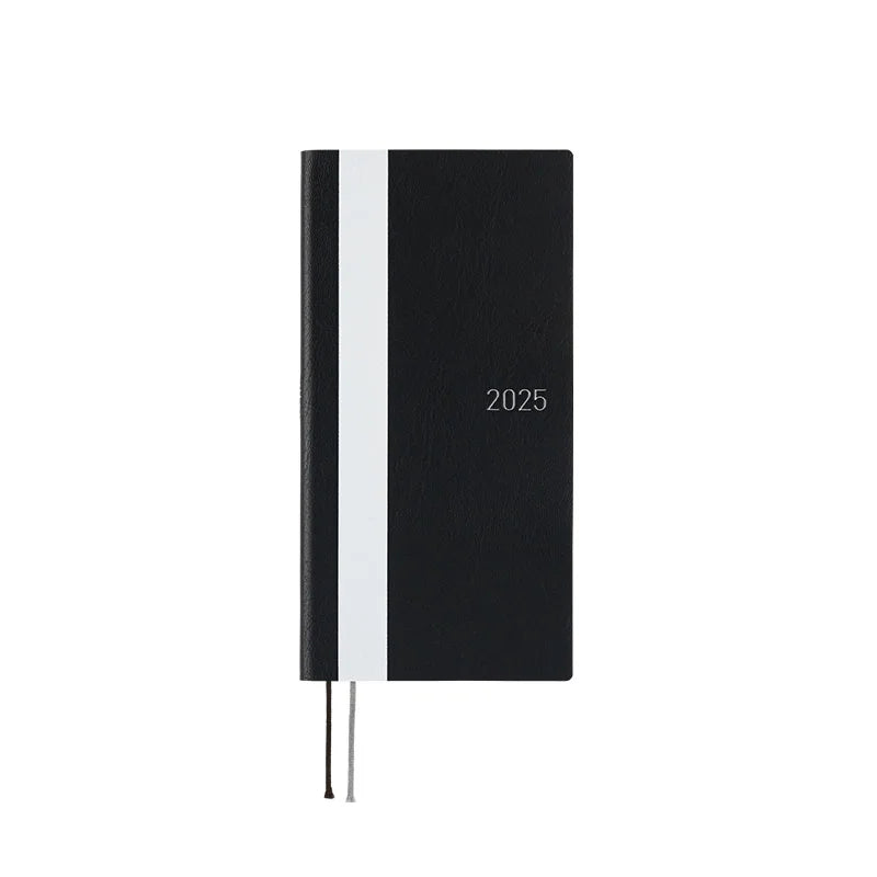 Sale! Hobonichi Techo 2025 White Line: Black Weeks Softcover Book / Weekly Horizontal / January start / Monday start - English Edition