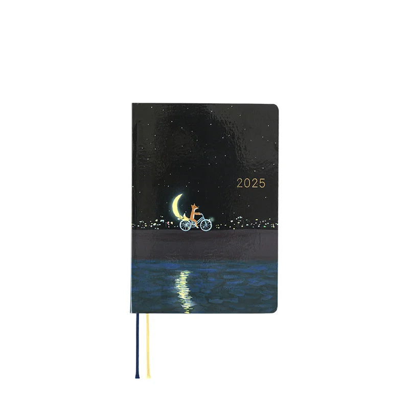 Sale! Hobonichi Techo 2025 Hiroko Kubota: Crescent Moon Delivery HON / A6 Size / Daily / Jan start / Mon start - English Edition
